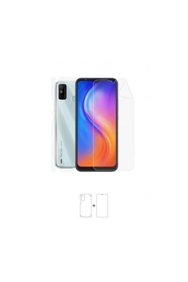 Tecno Spark 6 Go 360 ° Full Body Ekran Koruyucu Kaplama Ön Arka Yan Darbe Emici Poliüretan Film - Image 1