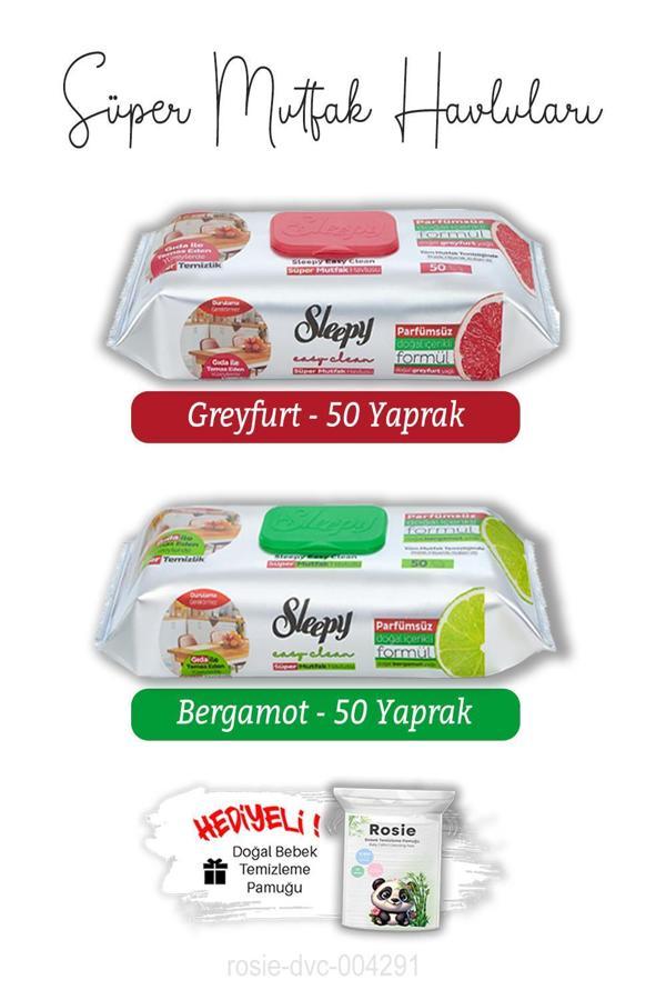 Greyfurt ve Bergamot Süper Mutfak Havlusu 50'li ve ROSIE - Image 1