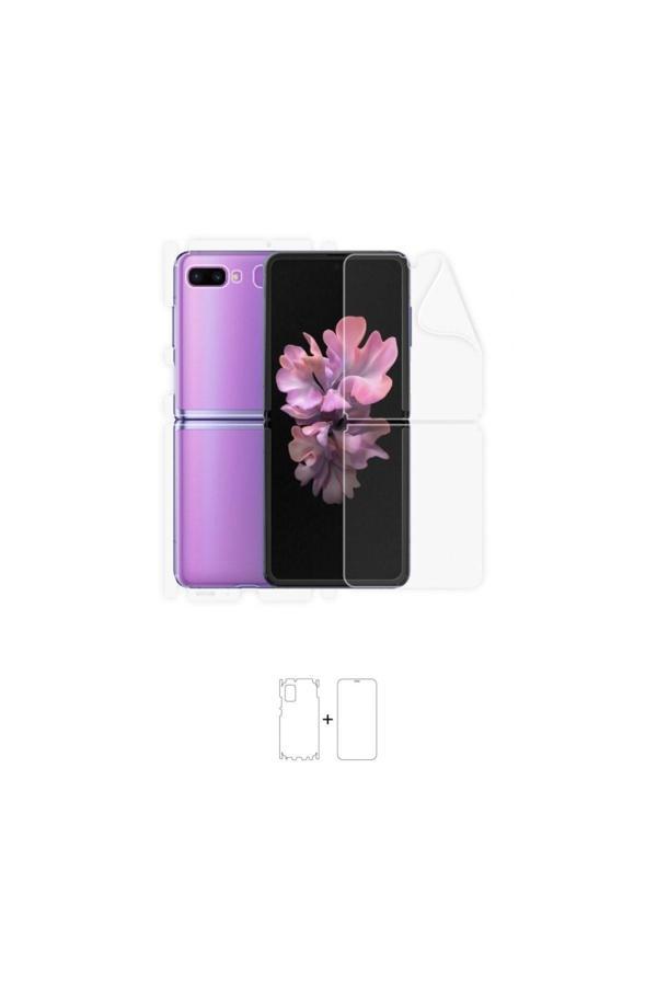 Galaxy Z Flip 360 ° Full Body Ekran Koruyucu Kaplama Ön Arka Yan Darbe Emici Poliüretan Film - Image 1