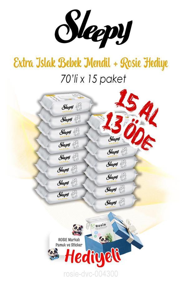 Sleepy 70'li 15 AL 13 ÖDE Extra Islak Bebek Havlusu ve ROSIE - Image 1