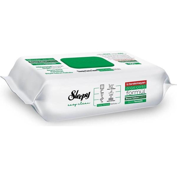 Sleepy Easy Clean Beyaz Sabun Katkılı Yüzey Temizlik Havlusu 3 Paket 300 Yaprak - Image 1