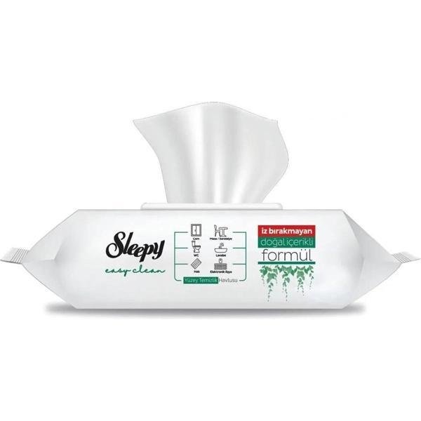 Sleepy Easy Clean Beyaz Sabun Katkılı Yüzey Temizlik Islak Havlusu - 100'LÜ 3 Paket - Image 1