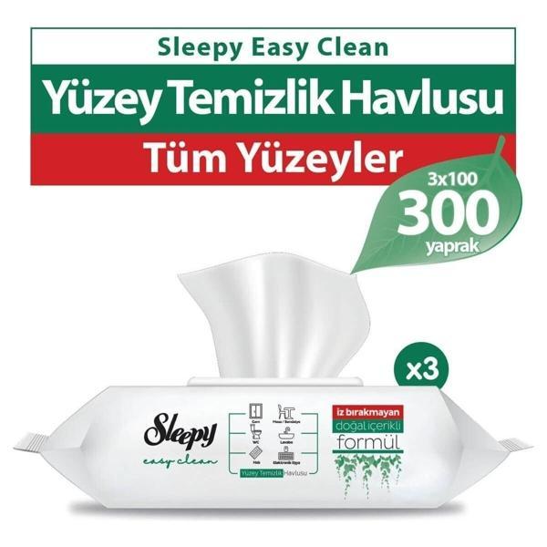 Sleepy Easy Clean Islak Mendil 100x3 (300 yaprak) - Image 1