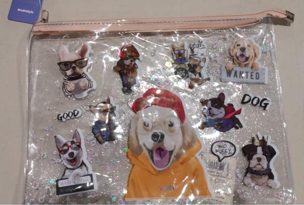Vuki Fermuarlı Şeffaf Dosya Sulu A4 Köpek 1/S Vk-0073-09 - Image 1