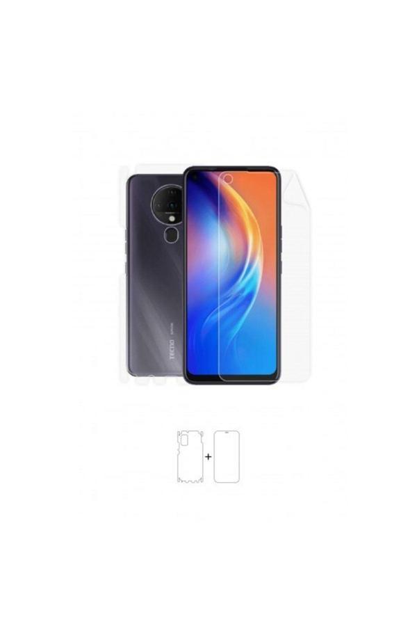Tecno Spark 6 360 ° Full Body Ekran Koruyucu Kaplama Ön Arka Yan Darbe Emici Poliüretan Film - Image 1