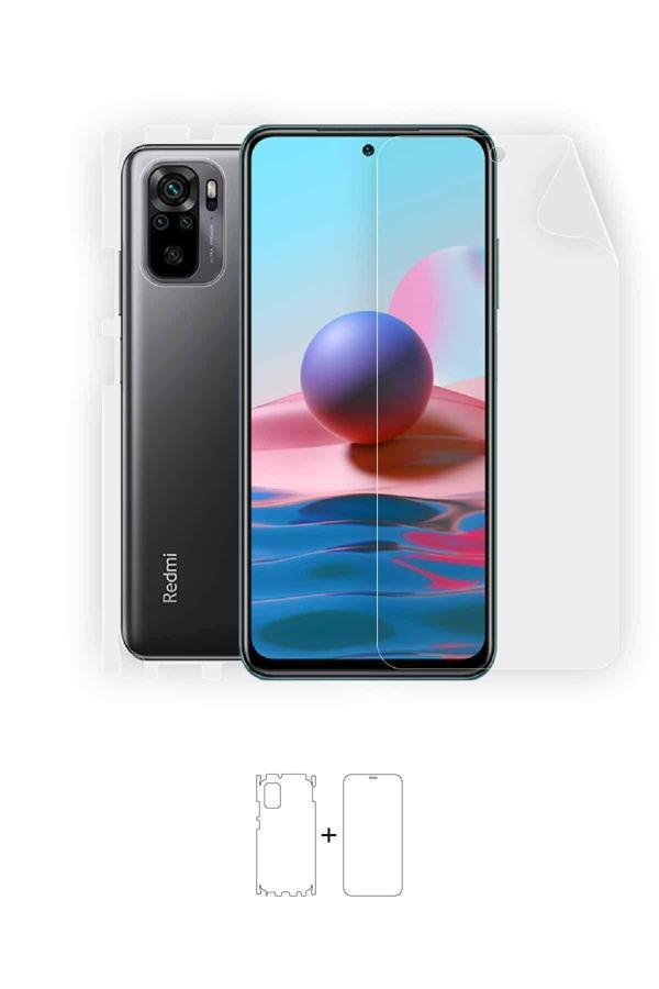 Xiaomi Redmi Note 10 360 ° Full Body Ekran Koruyucu Kaplama Ön Arka Yan Darbe Emici Poliüretan Film - Image 1