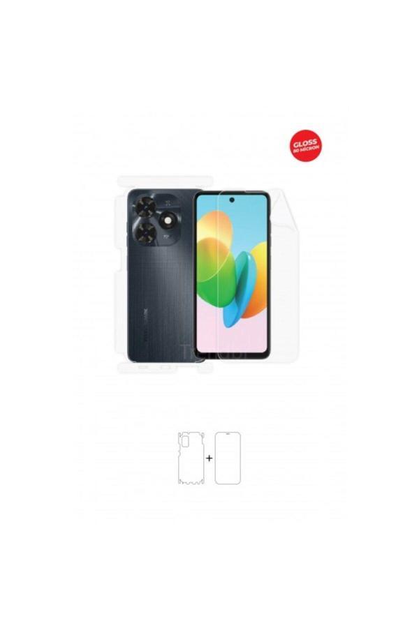 Tecno Spark 20C 360 ° Full Body Ekran Koruyucu Kaplama Ön Arka Yan Darbe Emici Hd Film - Image 1