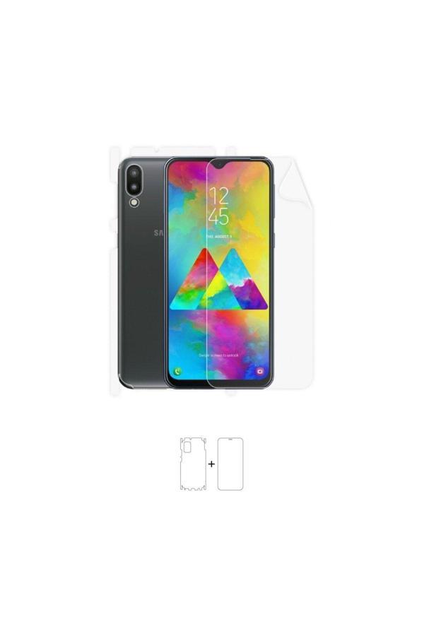 Galaxy M20 360 ° Full Body Ekran Koruyucu Kaplama Ön Arka Yan Darbe Emici Poliüretan Film - Image 1