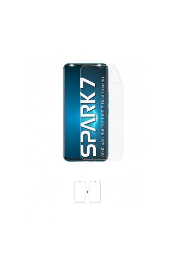 Tecno Spark 7 Ekran Koruyucu Kaplama Darbe Emici Poliüretan Film Amerika Üretimi - Image 1