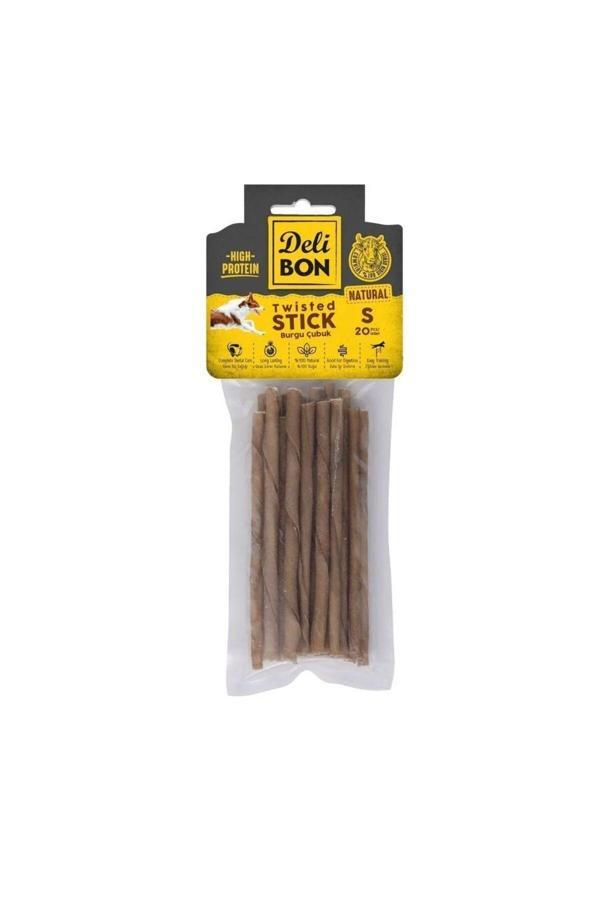 PATRON BARNEY Deli Bon Burgu Çubuk Sığır Derisi Natural 20 Adet S Stıck Çubuk Sığır Derisi - Image 1