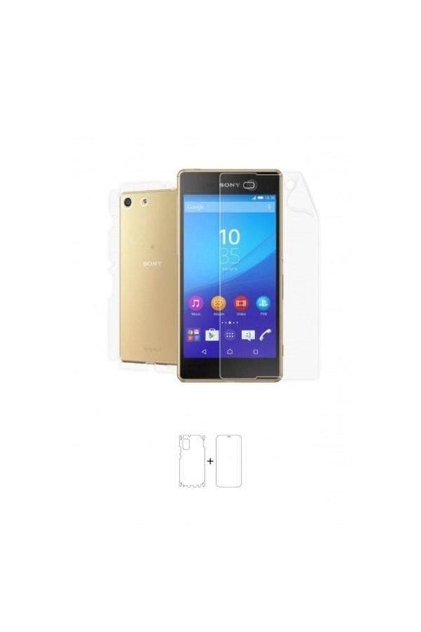 Sony Xperia M5 360 ° Full Body Ekran Koruyucu Kaplama Ön Arka Yan Darbe Emici Poliüretan Film - Image 1