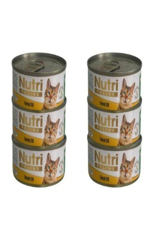 NUTRİ FELINE TAVUK ETLİ KONSERVE 85 GR X 6 ADET - Image 1