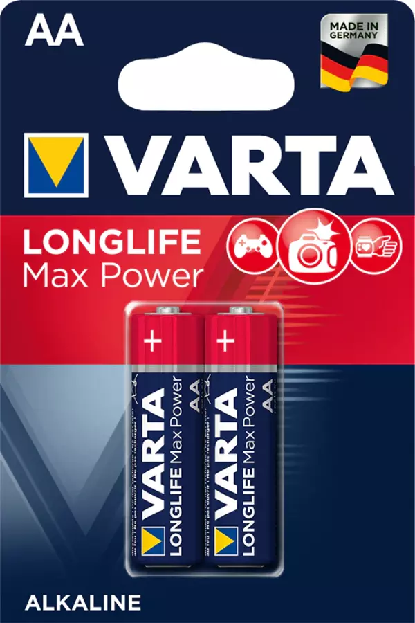 Varta Longlife Max Power Kalem Pil AA (2 Li Paket) 9411 - Image 1