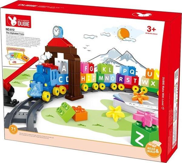 Wange Oyuncak Dubie Alfabetik Tren (+26 Kart) 71 Parça Lego GAL-612 - Image 1
