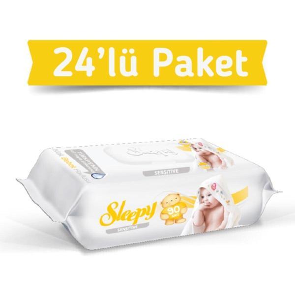 Sleepy Sensitive Islak Havlu Mendil 90'lı 24 Adet 2160 Yaprak - Image 1