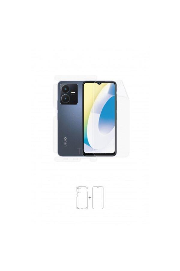 Vivo Y22 360 ° Full Body Ekran Koruyucu Kaplama Ön Arka Yan Darbe Emici Poliüretan Film - Image 1