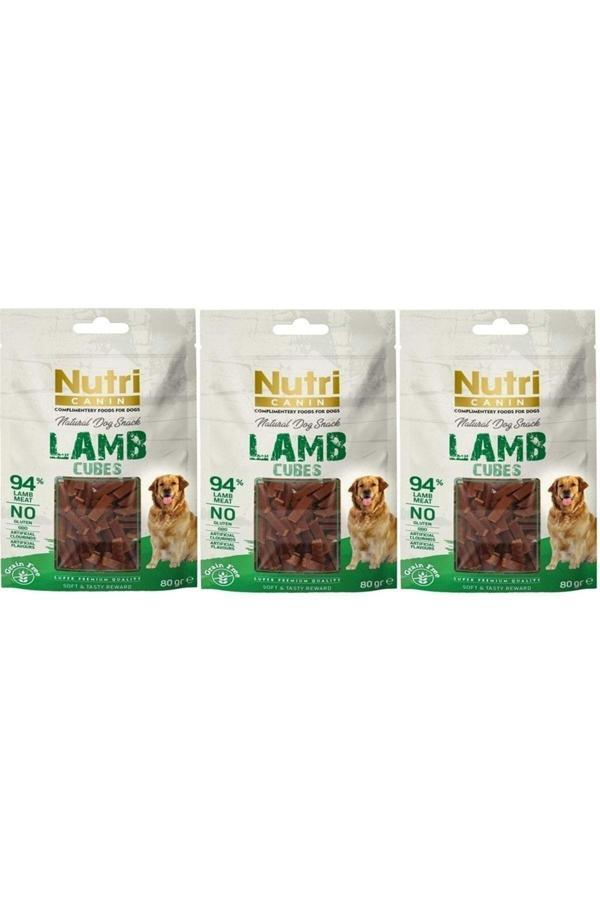 Nutri Canin Lamb Cubes Tahılsız Kuzu Küpleri Köpek Ödülü 80gr 3 Adet - Image 1