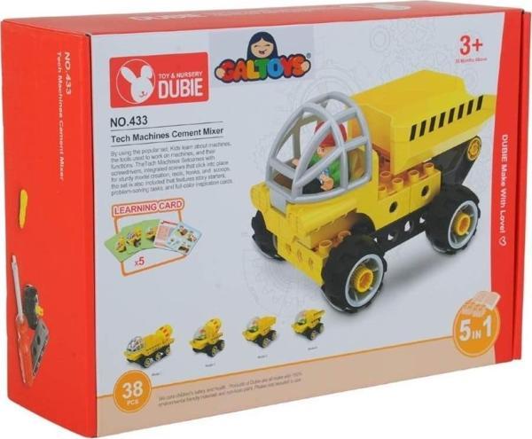 Wange Oyuncak Dubie İnşaat Araçları 5in1 (+5 Kart) 38 Parça Lego GAL-433 - Image 1