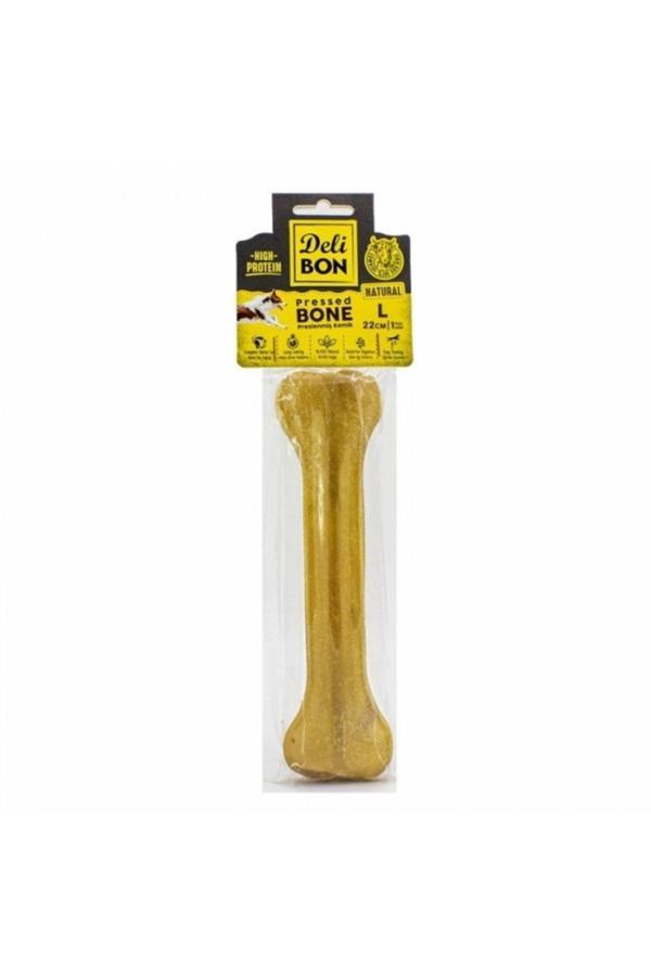 Delibon Gerçek Deriden Köpek Ödül Kemiği 22cm 1 Adet Natural - Image 1