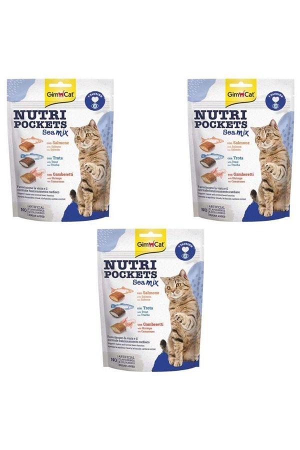 Nutri Pockets Sea Mix Kedi Ödül Maması 150 Gr X3 Adet - Image 1