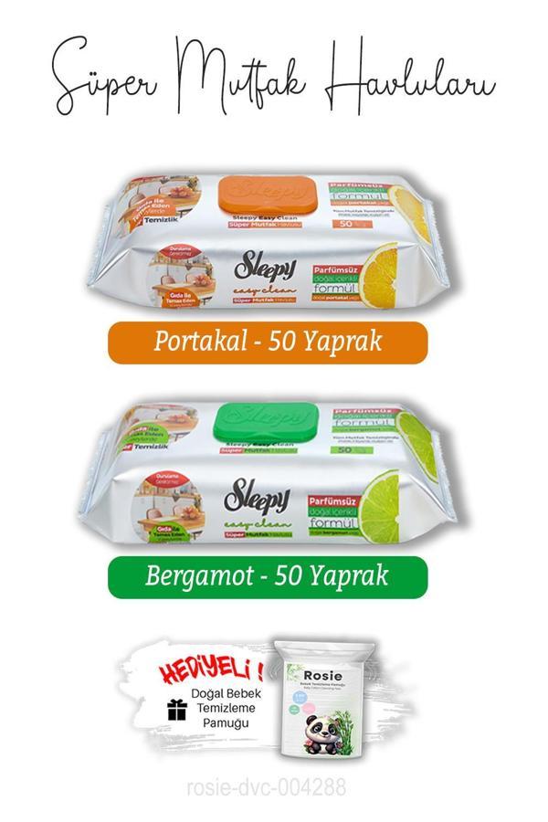 Süper Mutfak Havlusu Bergamot ve Portakal 50'li ve ROSIE - Image 1