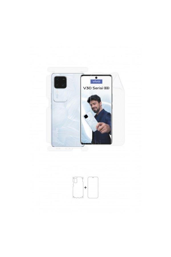 Vivo V30 5G 360 ° Full Body Ekran Koruyucu Kaplama Ön Arka Yan Darbe Emici Poliüretan Film - Image 1