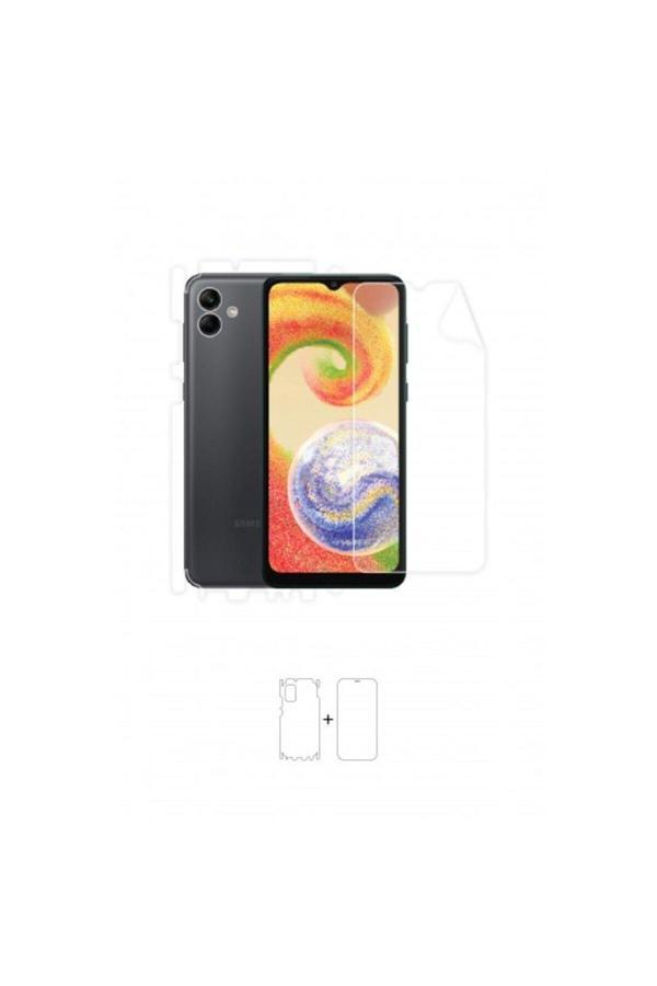 Samsung Galaxy A04 360 ° Full Body Ekran Koruyucu Kaplama Ön Arka Yan Darbe Emici Poliüretan Film - Image 1