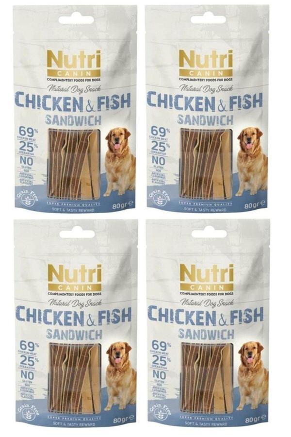 Nutri Canın Chicken Fish 4 Adet Tavuk Balık Köpek Ödülü 80 Gr - Image 1