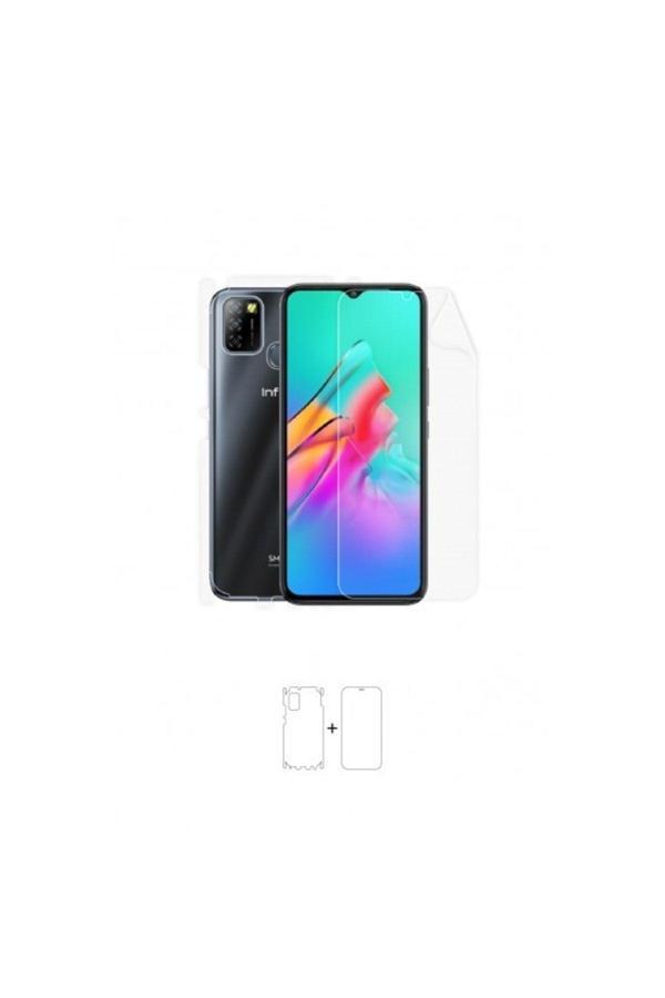 Infinix Smart 5 360 ° Full Body Ekran Koruyucu Kaplama Ön Arka Yan Darbe Emici Poliüretan Film - Image 1