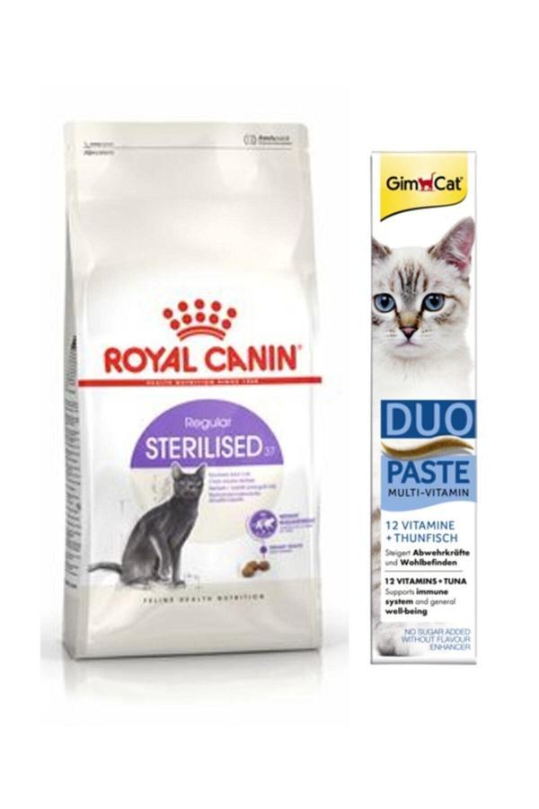 Royal Canin Sterilised 37 Kısır Kedi Kuru Maması 2 Kg + Gimcat Tuna Balıklı Multi Vitamin 50gr - Image 1