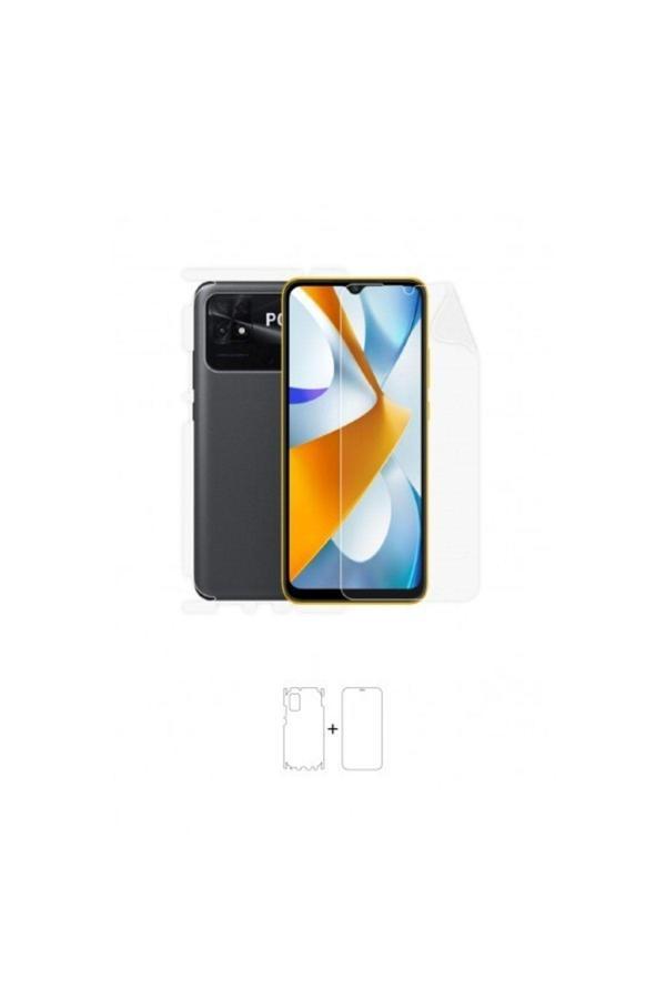 Xiaomi Poco C40 360 ° Full Body Ekran Koruyucu Kaplama Ön Arka Yan Darbe Emici Poliüretan Film - Image 1