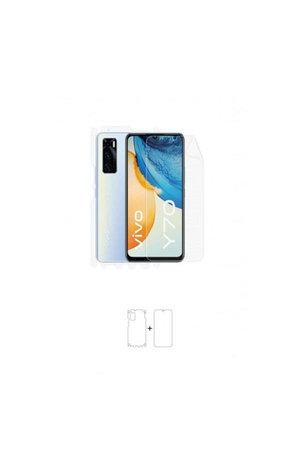 Vivo Y70 360 ° Full Body Ekran Koruyucu Kaplama Ön Arka Yan Darbe Emici Poliüretan Film - Image 1