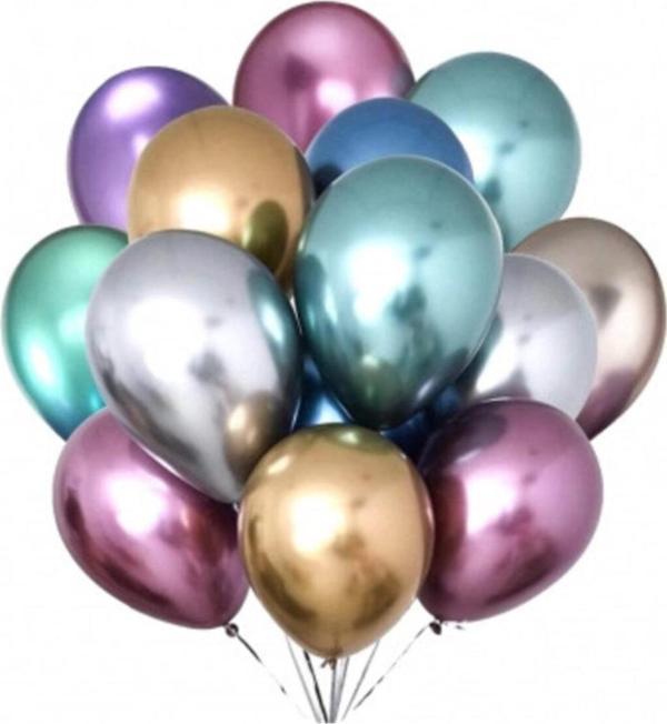 Vatan Metalik Balon Karışık Renkli (100 Lü Paket) VT903 - Image 1