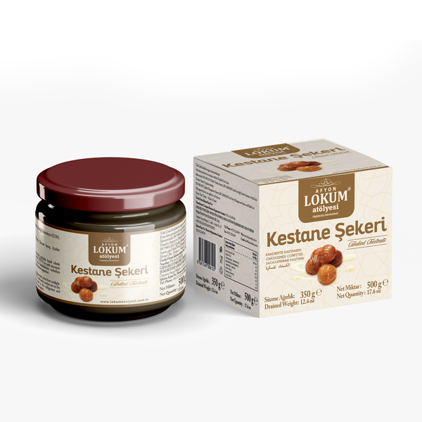 Kestane Şekeri Cam Kavanoz 500g - Image 1
