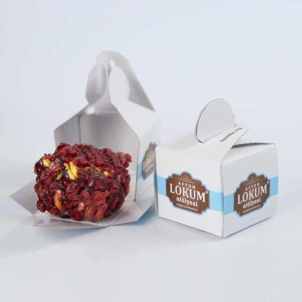 Antep Fıstıklı Lokum (Zereşk Kaplı) 250g (10 Adet Tekli Kutu İçerisinde) - Image 1