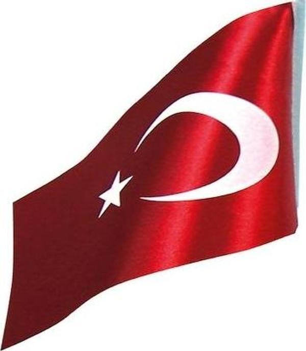 Vatan Vt201 Masa Türk Bayrağı Çift Katlı 15X22.5Cm (20 Li Paket) - Image 1