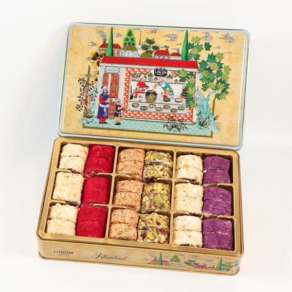Hürrem Sultan Antep Fıstıklı,Fındıklı,Bademli,Susamlı Dolma Lokum 800g - Image 1