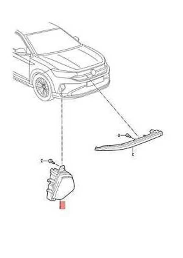 Volkswagen Taigo Sağ Ön Led Sis Farı Orijinal - Image 1