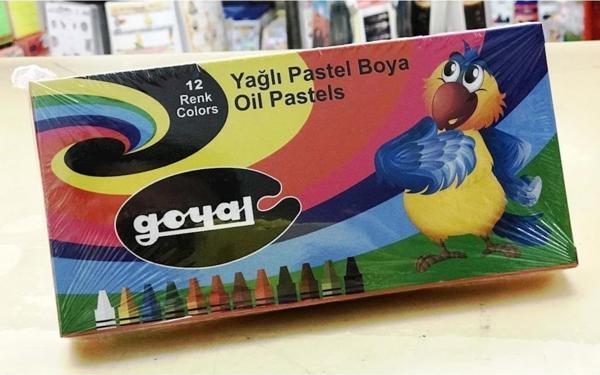 Yerli Goyal Pastel Boya Karton 12 Renk Yuvarlak Ptl-102 - Image 1