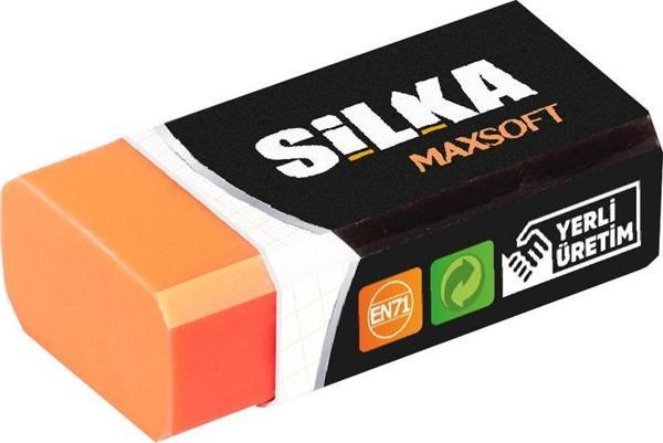 Yerli Silka Art.6 Maxsoft Öğrenci Silgisi Turuncu (24 Lü Kutu) - Image 1