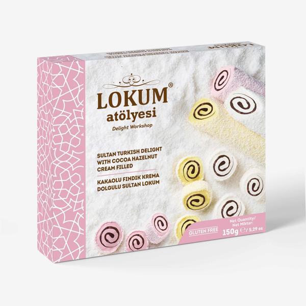 Kakaolu Fındık Krema Dolgulu Sultan Lokum 150g - Image 1
