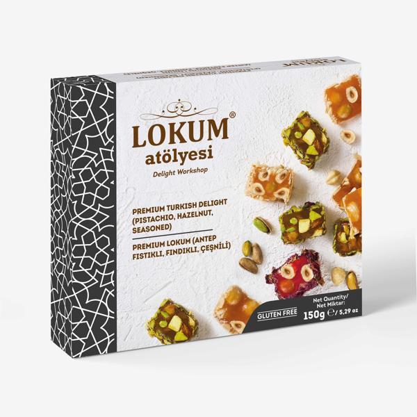 Premıum Lokum (Antep Fıstıklı, Fındıklı, Çeşnili) 150g - Image 1