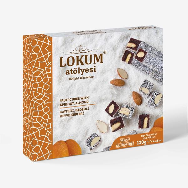 Kayısılı, Bademli Meyve Küpleri 120g - Image 1