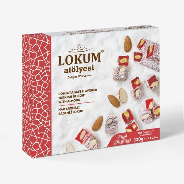 Nar Aromalı Bademli Lokum 120g - Image 1