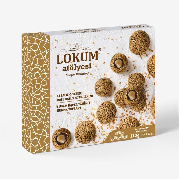 Susam Kaplı, Tahinli Hurma Topları 120g - Image 1