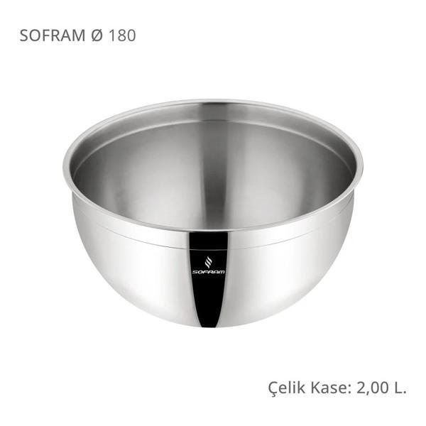 Sofram 18 Cm Çelik Kase 2 Litre  - Image 1