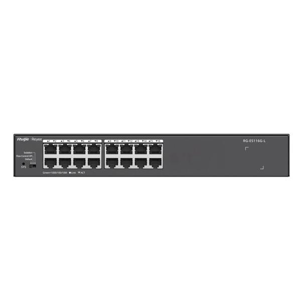 Ruijie Reyee RG-ES116G-L 16 Port 10/100/1000 Mbps Gigabit Yönetilemez Switch - Image 1