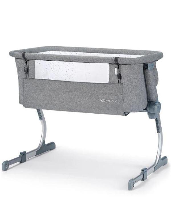 Kinderkraft Uno Up Anne Yanı Beşiği - Grey Melange - Image 1