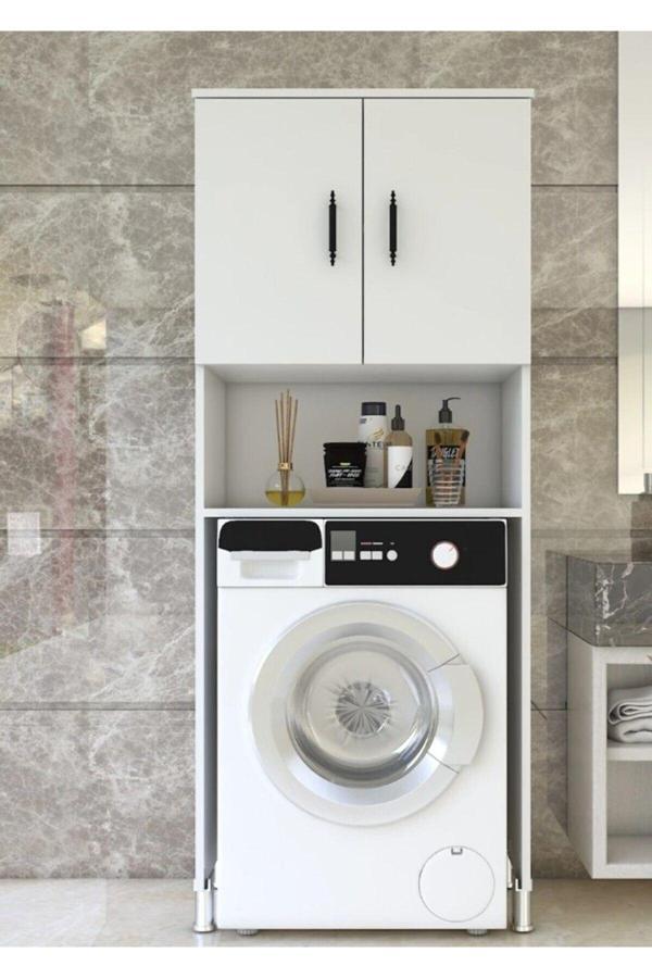 Ars Taş Mdf Çamaşır Makinası Dolabı | Suya Dayanıklı - Image 1