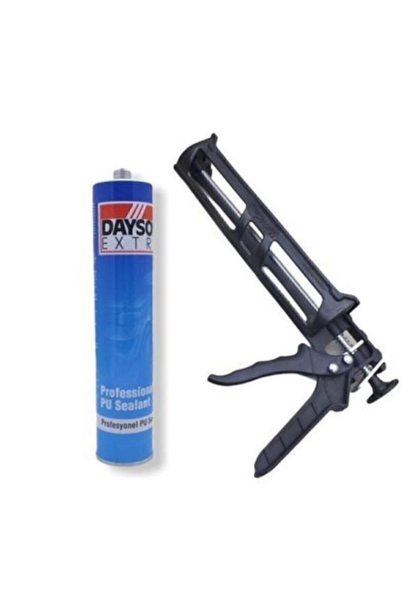 Dayson Extra Pu Mastik Silikonize Yapıştırıcı Beyaz Renk 280Ml Güçlü Ve %100 Su Geçirmez+Tabanca Set - Image 1
